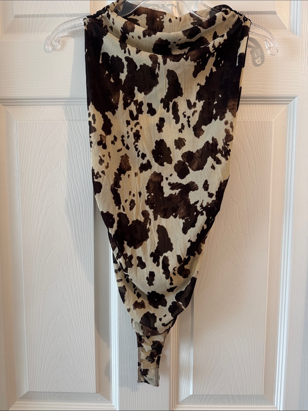 Cow-Print body suit - Brown & Cream